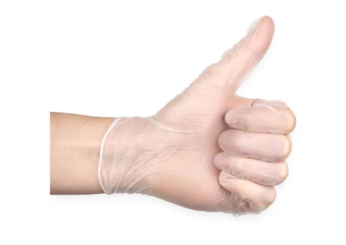 Gants vinyle non poudrés- Boîte de 100