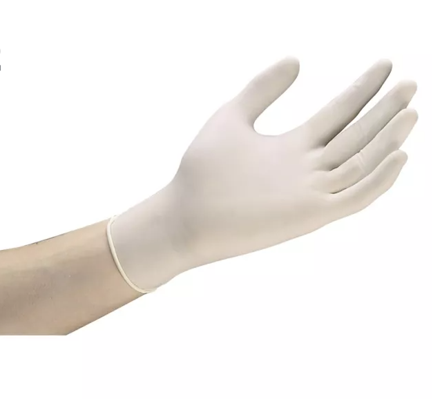 Gants d’Examen En Latex Blanc Non poudrés